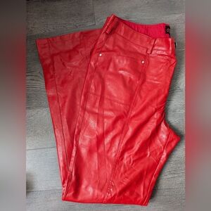 Red Leather Pants